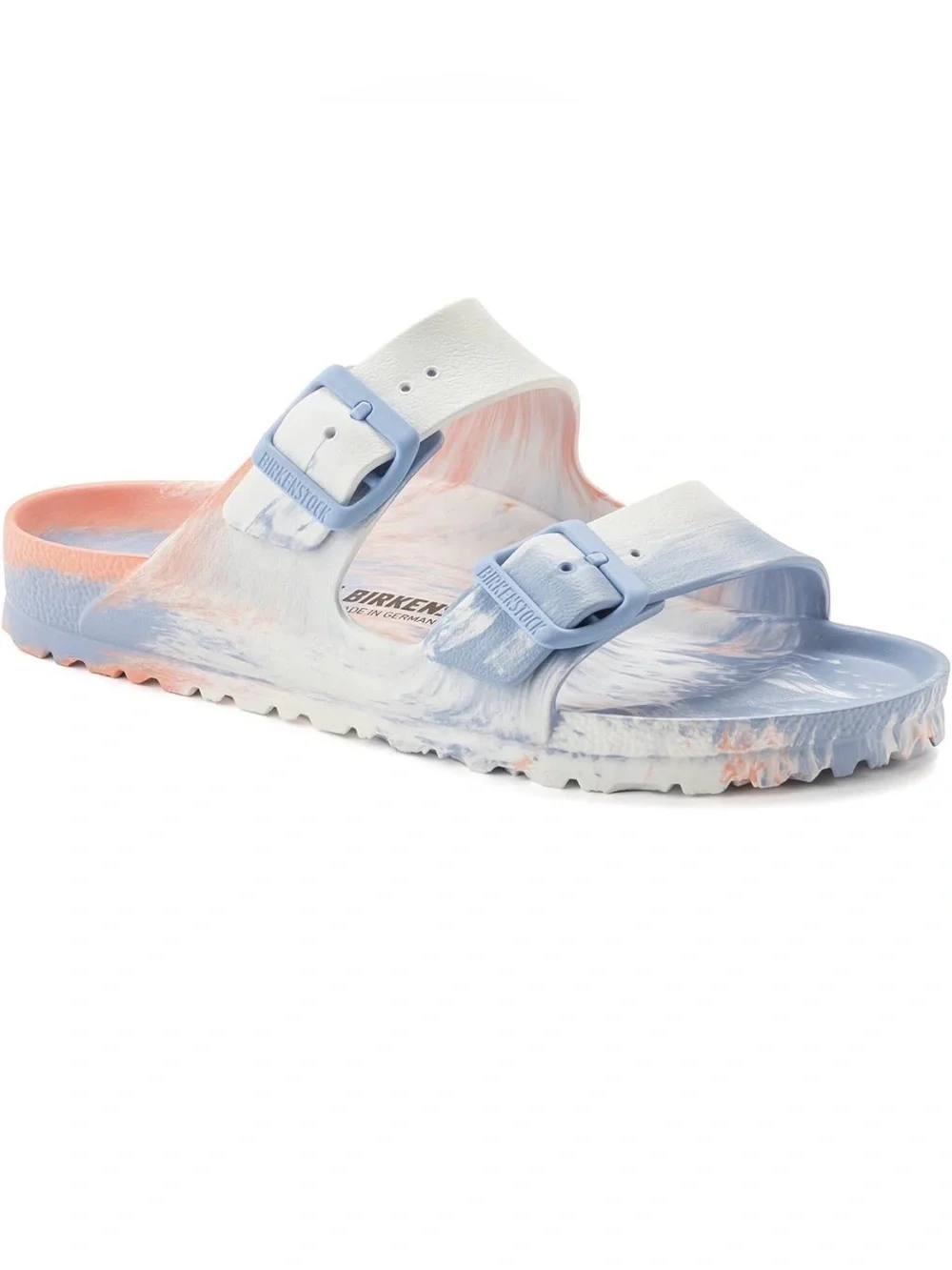 Birkenstock Kids Arizona Two-Tone Blue & Peach EVA Sandals Sz 33